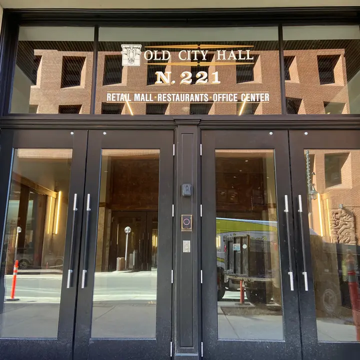 The front doors of Old City Hall, N. 221